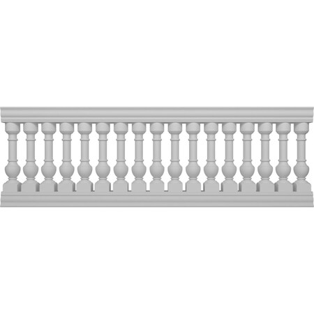 Ekena Millwork Fiberthane York Balustrade Railing Kit, Style H (6 3/8" On-Center Spacing to Pass 4" Sphere Code) BALK38X108YOH